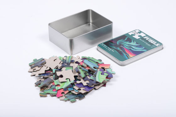 Cardboard Educational 100 Piece Jigsaw Puzzles Custom