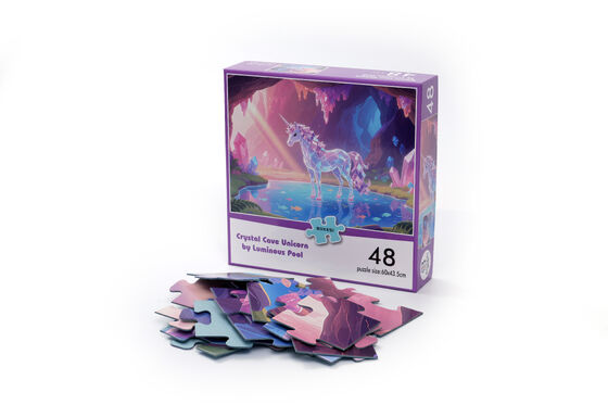 Colorful & Whimsical Cartoon Jigsaw Puzzle - 48Pcs Joy for Kids & Adults (Customizable Design)
